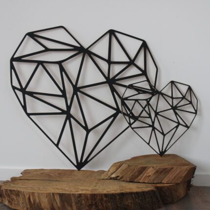 Geometrische muurdecoratie - Hart