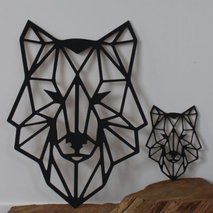 Geometrische muurdecoratie - Wolf
